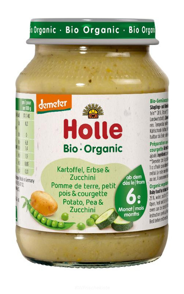 Produktfoto zu Babynahrung Kartoffeln Erbsen & Zucchini 6x