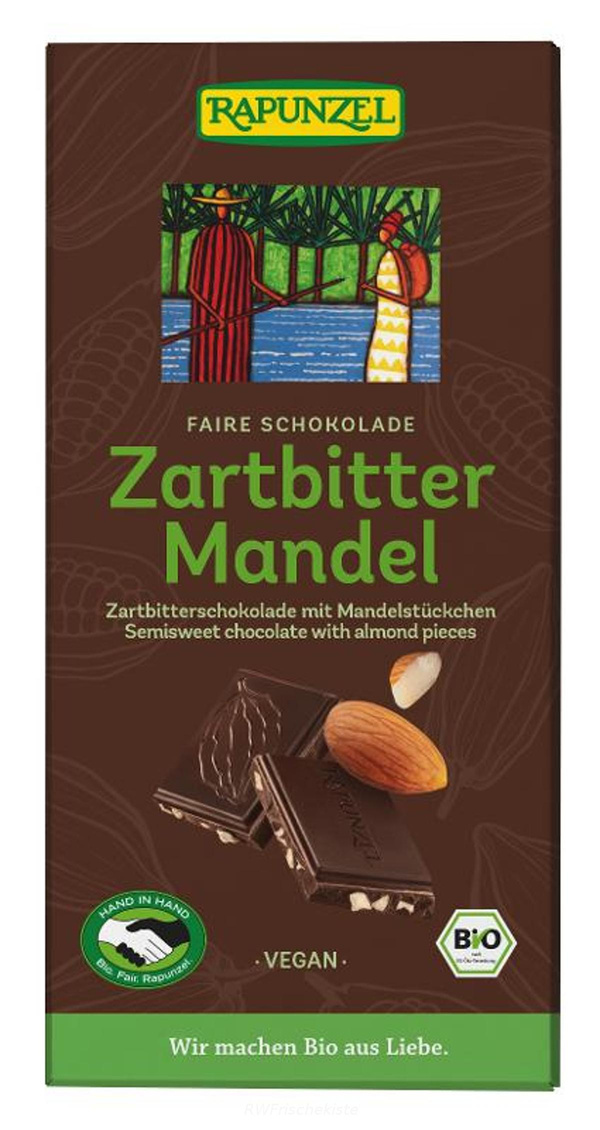 Produktfoto zu Zartbitter Schokolade mit Mandelstückchen 55%