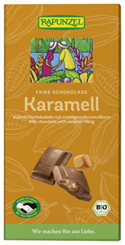 Produktfoto zu Vollmilch Schokolade Karamell