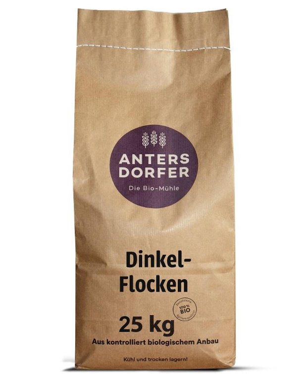 Produktfoto zu Dinkel Flocken (Vollkorn) 25kg