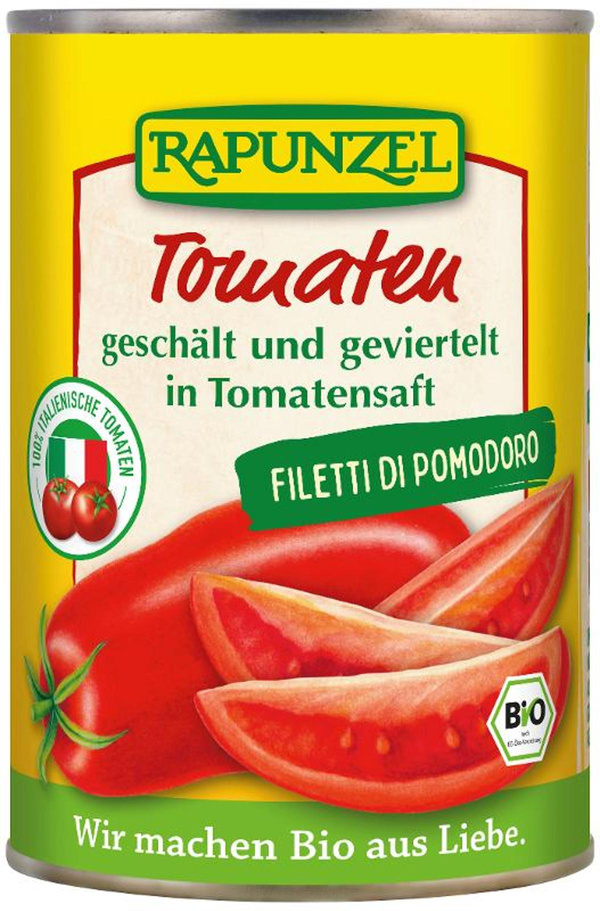 Produktfoto zu Tomaten geschält und geviertel