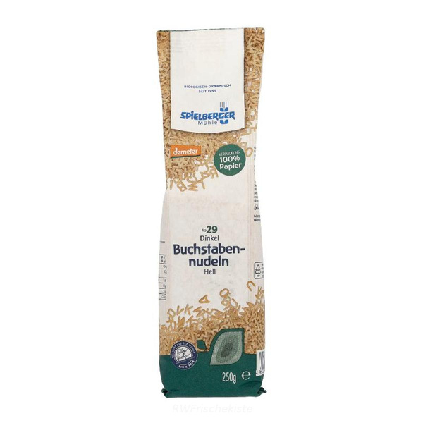 Produktfoto zu Buchstabennudeln Dinkel hell