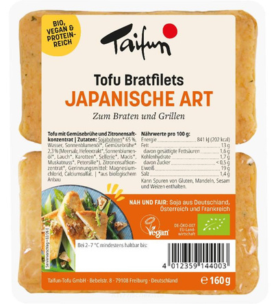 Produktfoto zu Tofu-Bratfilets Japan. Art 2St