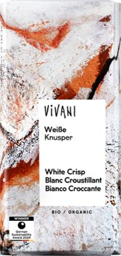 Produktfoto zu Weiße Knusper Schokolade