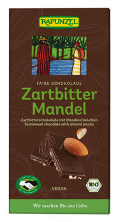 Produktfoto zu Zartbitter Schokolade mit Mandelstückchen 55%