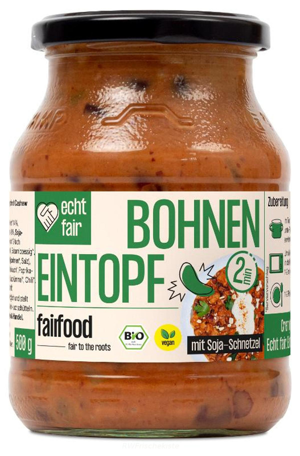 Produktfoto zu Veganer Bohnen Eintopf mit Cashew & Soja