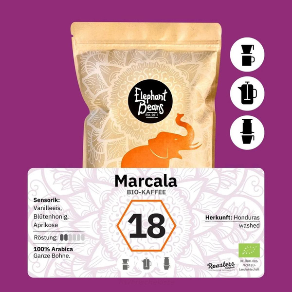 Produktfoto zu Kaffee Marcala Bohne 500g