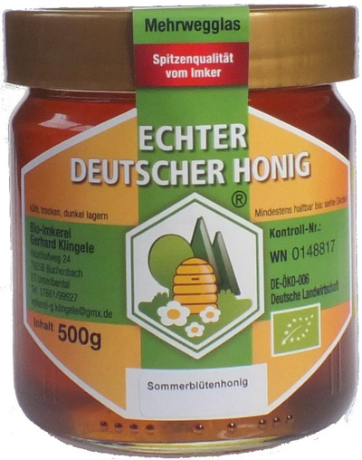 Produktfoto zu Sommerblütenhonig