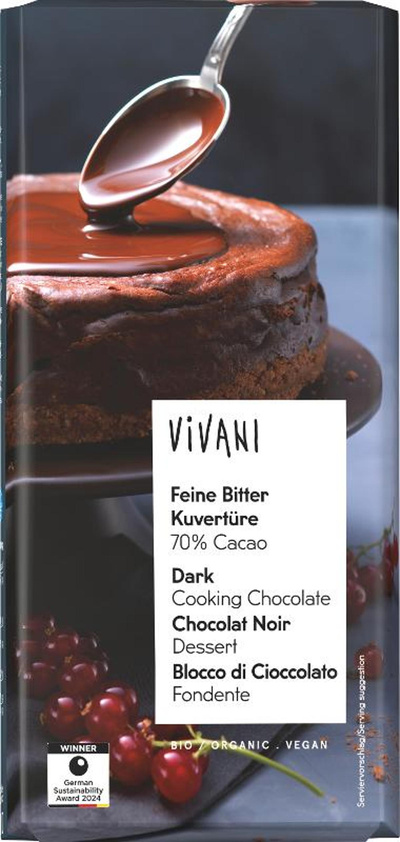 Produktfoto zu Feine Bitter Kuvertüre 70%