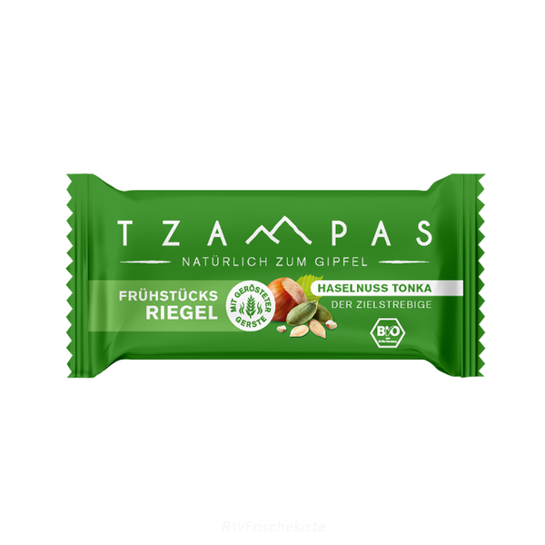 Produktfoto zu TZAMPAS Frühstücksriegel Haselnuss Tonka