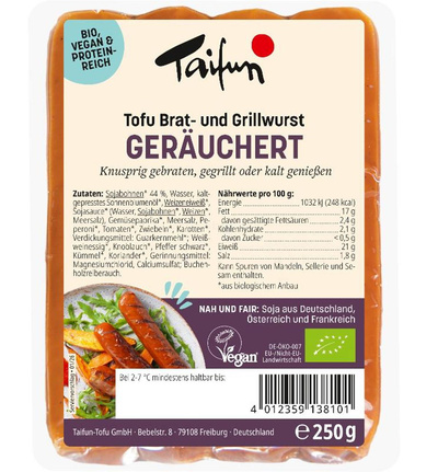 Produktfoto zu Brat- und Grillwurst geräuchert Tofu