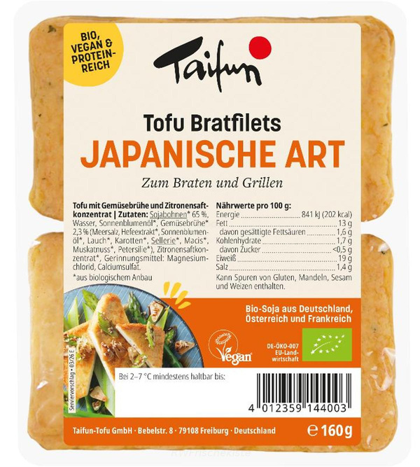 Produktfoto zu Tofu-Bratfilets Japan. Art 2St