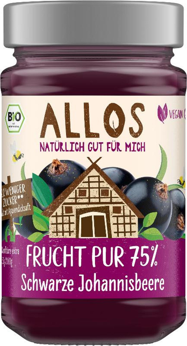 Produktfoto zu Frucht Pur 75% Schwarze Johann