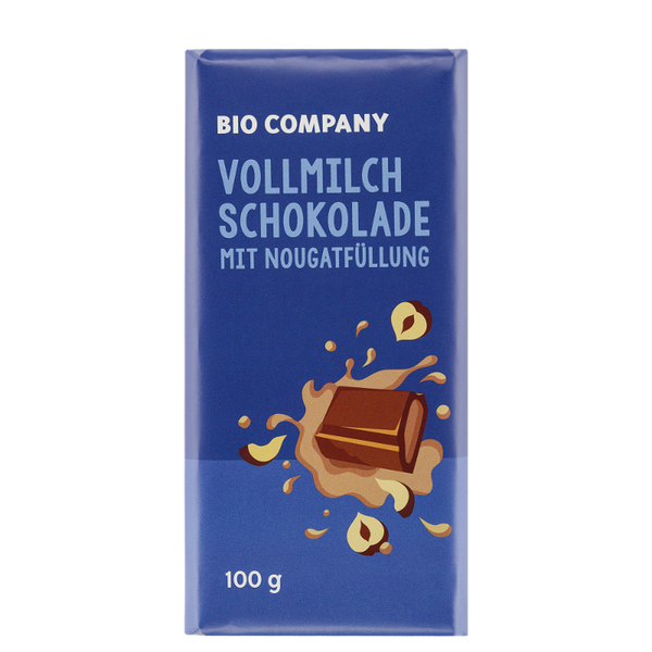 Produktfoto zu Vollmilchschokolade mit Nougat