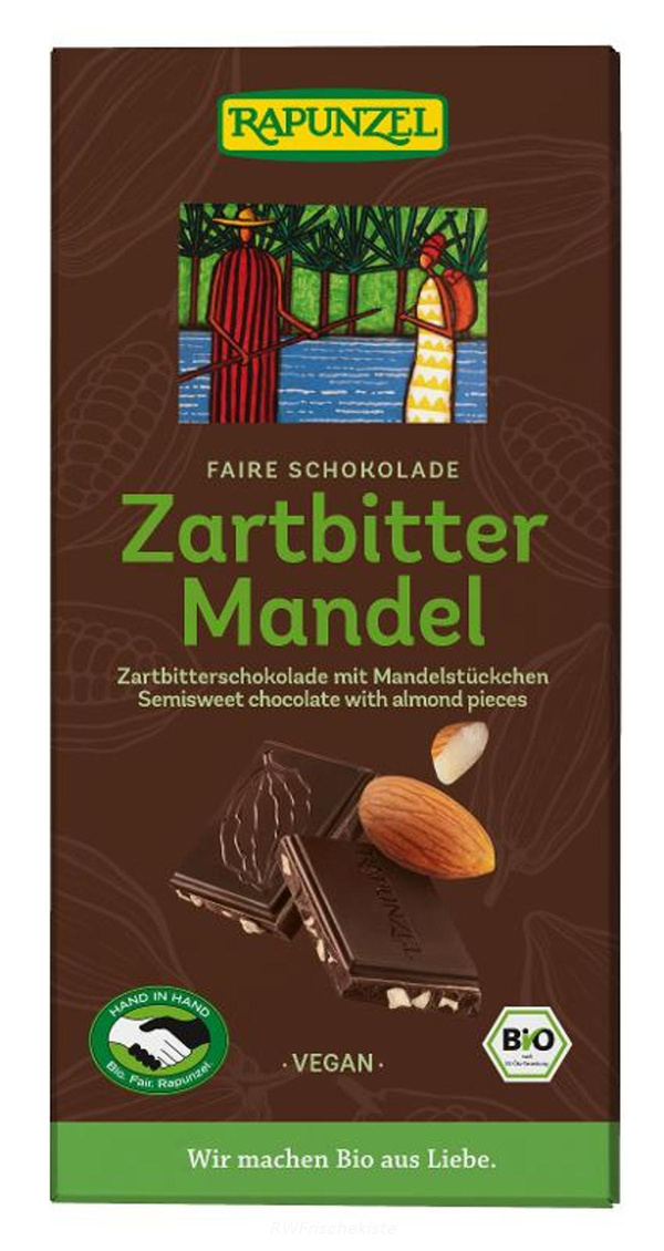 Produktfoto zu Zartbitter Schokolade mit Mandelstückchen 55%