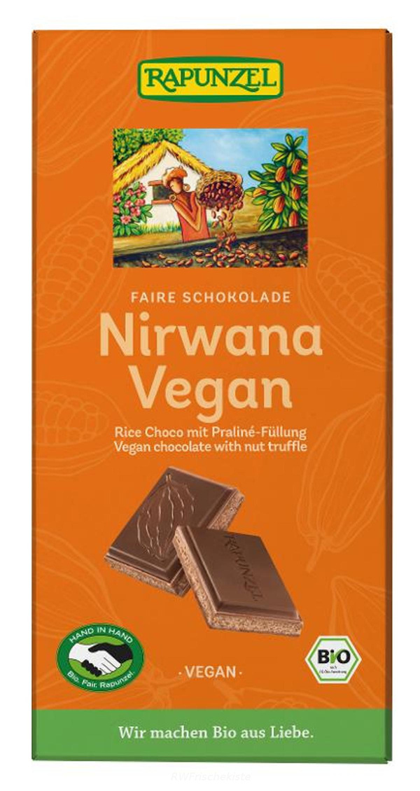 Produktfoto zu Nirwana Vegan Schokol. Praliné
