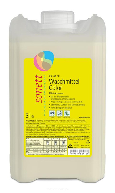 Produktfoto zu Color-Waschmittel flüssig Mint & Lemon 5L
