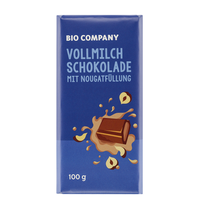 Produktfoto zu Vollmilchschokolade mit Nougat