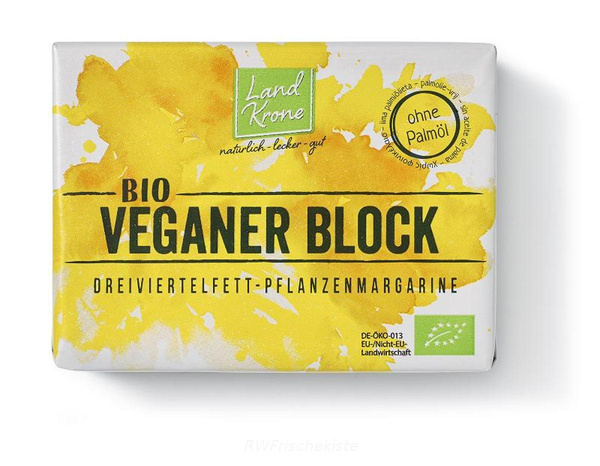 Produktfoto zu Landkrone vegane Margarine im Block 250g