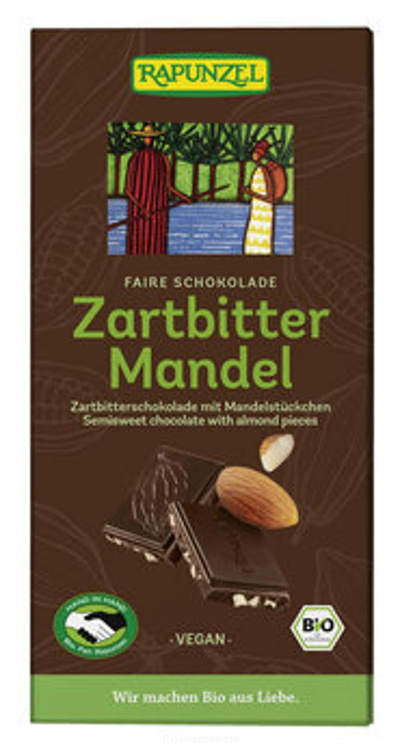 Produktfoto zu Zartbitter Schokolade mit Mandelstückchen 55%