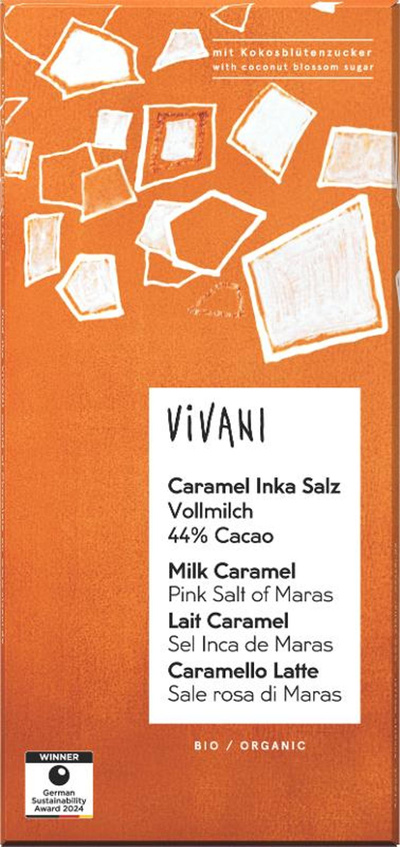 Produktfoto zu Caramel Inka Salz Vollmilch 44% Kakao