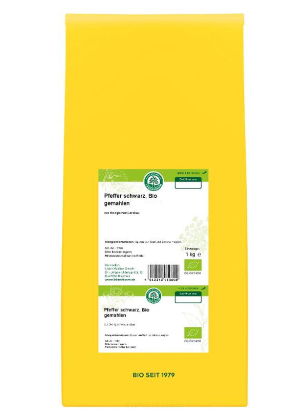 Produktfoto zu 1kg Pfeffer schwarz gemahlen