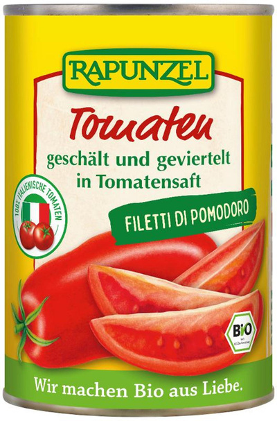 Produktfoto zu Tomaten geschält und geviertel